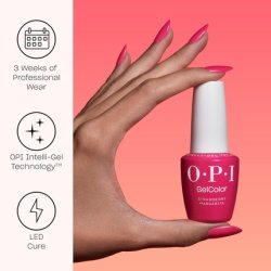 Opi Gelcolor Opaque Dark Red Creme UV Cure Gel Nail Polish