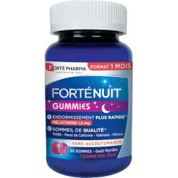 Forte Pharma Forte Nuit Gummies - Relaxing Gummies With 3 Herbal Ingredients And Melatonin, 30 Gummies