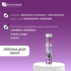 Forte Pharma Hydra Forte Light Legs with Electrolytes, Red Vine, and Minerals