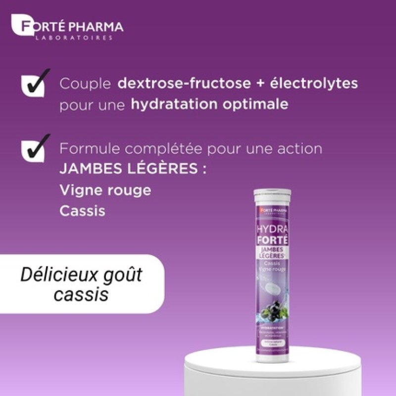 Forte Pharma Hydra Forte Light Legs with Electrolytes, Red Vine, and Minerals