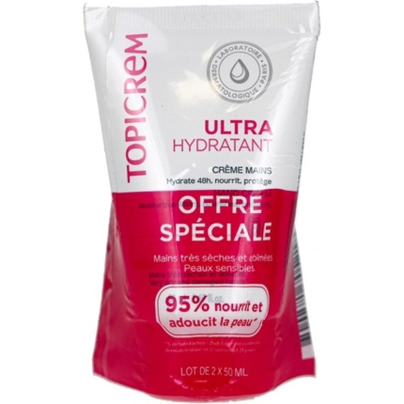 Topicrem Ultra Moisturizing Hand Cream 50ml - Pack of 2