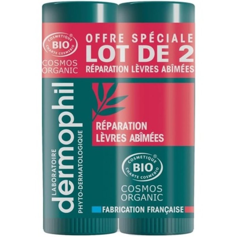 Dermophil Indien Repair Lip Stick Organic 4g - Pack of 2