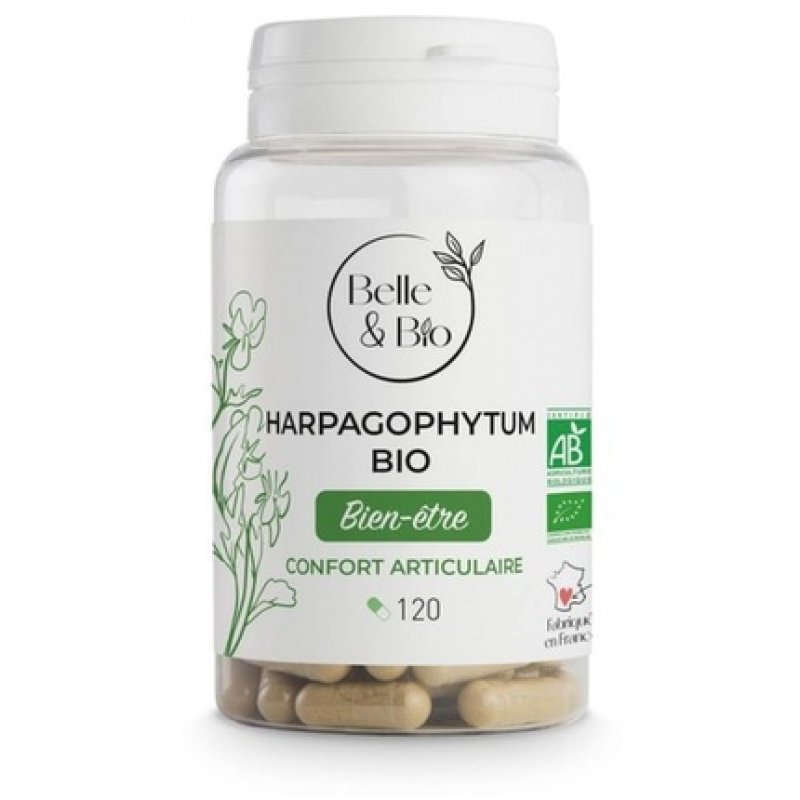 Belle & Bio Harpagophytum Organic 120 Capsules for Joint Health