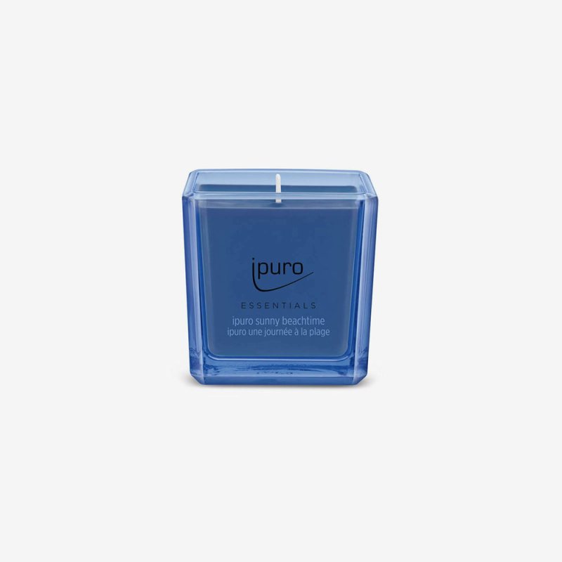 Essentials by ipuro Sunny Beachtime Scented Candle 125g - Summer, Sun, Sea - A Wonderfully Relaxed Day at the Beach