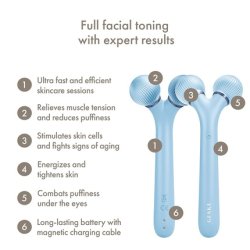 Geske Smartappguidedtm Sonic Facial Roller 4 in 1 Device for Face