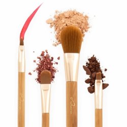 Luvia Travel Brush Set Travel Bamboo in Gold - Vegan