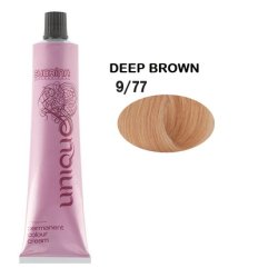 Subrina Professional Unique Permanent Hair Dye 977 Bright Light Blonde Intense Chestnut - 100 Ml