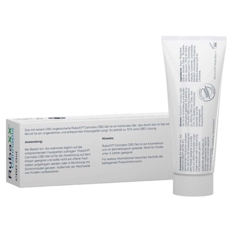 RubaXX Cannabis CBD Gel Cooling with Approximately 600mg CBD with Menthol & Peppermint Oil for Strained Muscles e.g.