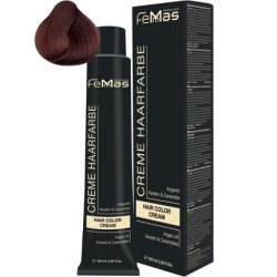 FemMas Hair Color Dark Blonde Copper 6.4 Professional Cream Hair Color with Argan Oil, Keratin & Ceramides 100ml
