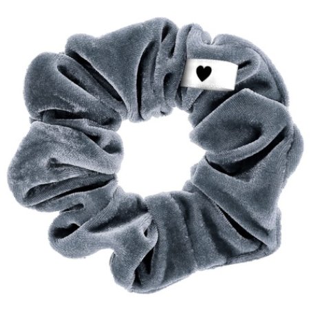 Bellody Velvet Scrunchies Strong Hold Exclusive Colors Urban Gray Hair Scrunchie in Gray