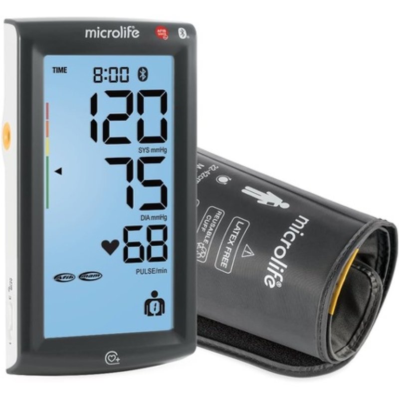 Microlife BP A7 Touch BT Upper Arm Blood Pressure Monitor Bluetooth/USB MAM & AFIB Stroke Risk Detection Clinically