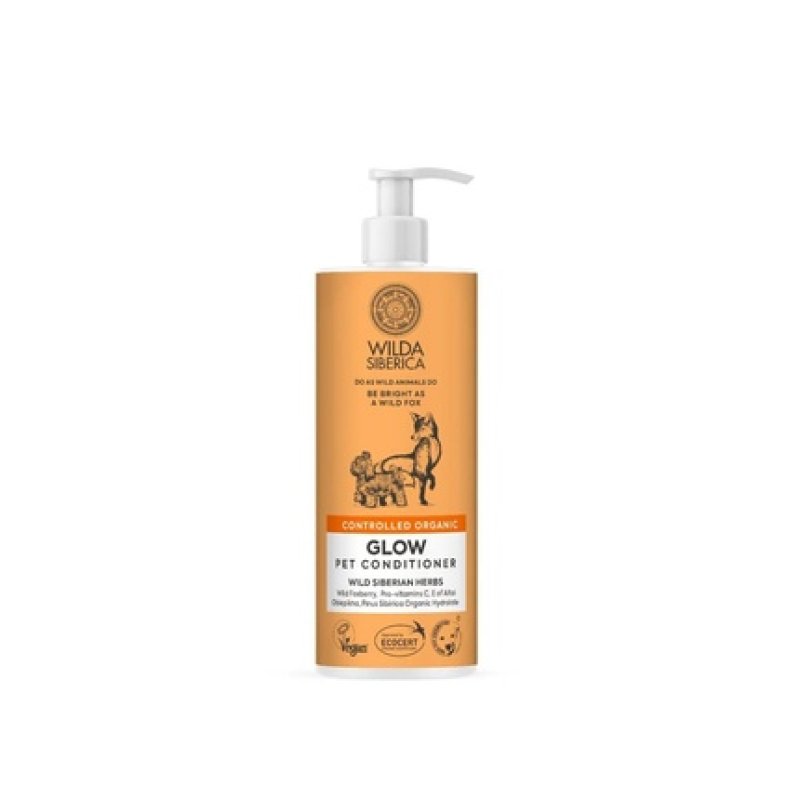 Wilda Siberica. Controlled Organic "Glow" Pet Conditioner, 400 Ml
