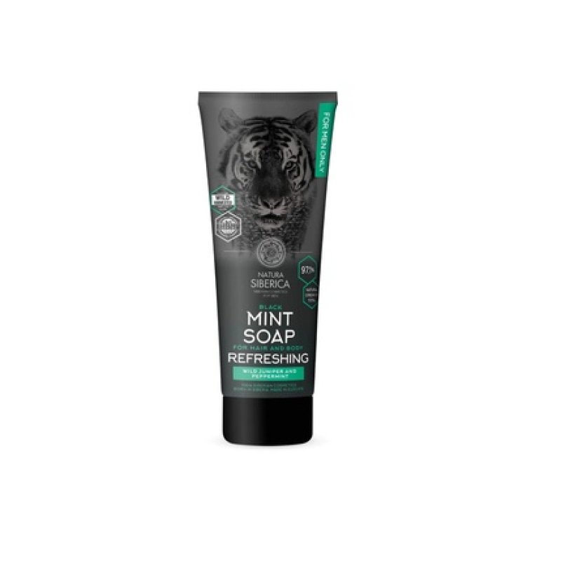 Refreshing Men Mint Soap for Hair and Body 200ml 6.8 Fl Oz