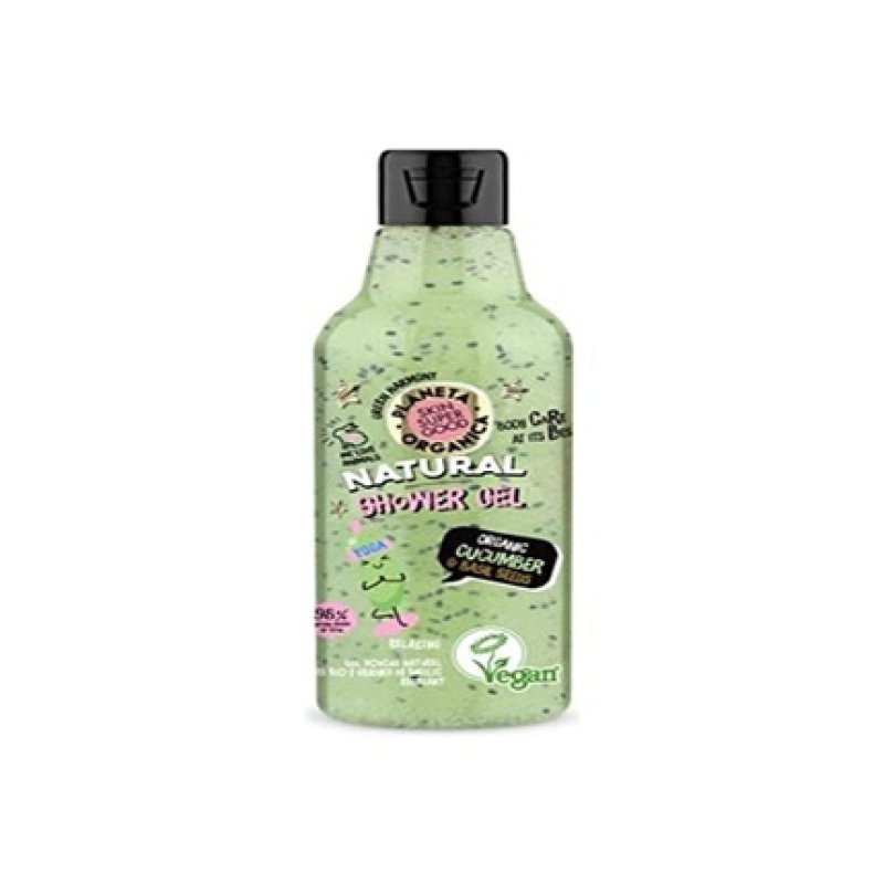 SKIN SUPER GOOD Natural Shower Gel Organic Cucumber & Basil Seeds 250ml