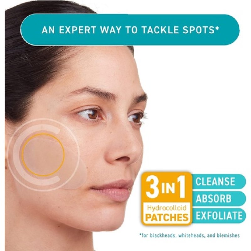 Compeed Anti-Spots Cleansing Patch Cleanse Absorb and Exfoliate Hydrocolloid Spots Patches Pimple Patches Ideal for