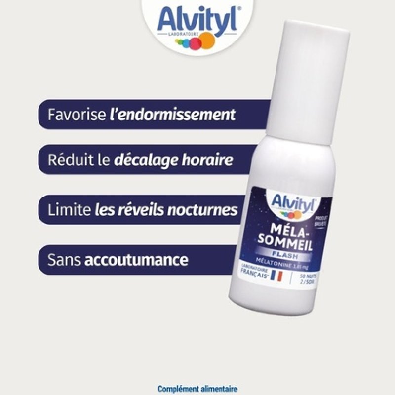Alvityl Mela-Sleep Flash Fast-Acting Sublingual Spray Nighttime Awakening