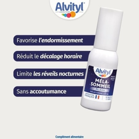Alvityl Mela-Sleep Flash Fast-Acting Sublingual Spray Nighttime Awakening