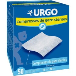 Urgo Sterile Gauze Compresses - Box of 50 Sachets of 2