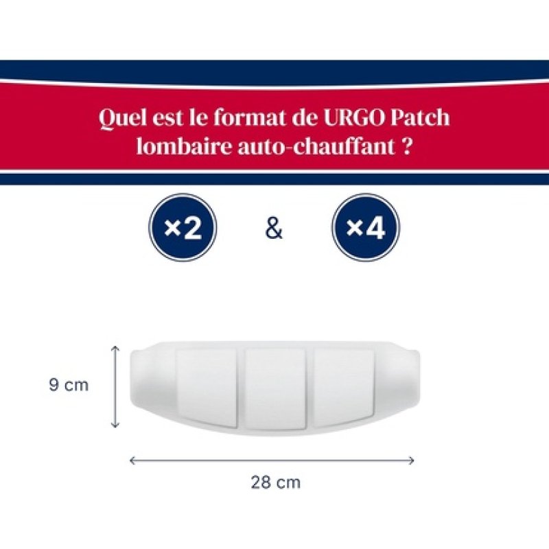 Urgo Self-Heating Lumbar Patch - Pack of 4