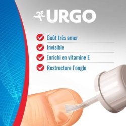 Urgo Transparent Green Nail Treatment 9ml Very Bitter Invisible Restructures