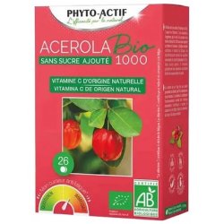 Phyto-Actif Acerola 1000 Organic Food Supplement 24 Tablets