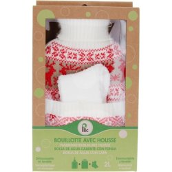 Hot Water Bottle and Socks 2-in-1 2L Natural Rubber Water Bottle