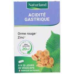 Naturland Stomach Acid 40 Veggie Capsules Food Supplement