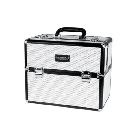 Parisax Makeup Case White Rhinestones - A Stylish Beauty Accessory