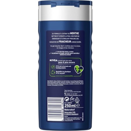 Nivea Men 3-in-1 Shower Gel Energy 250ml