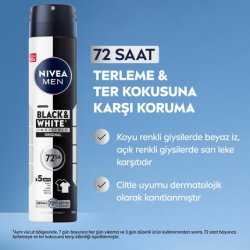 Nivea Men Deodorant Spray Black & White Invisible 200ml
