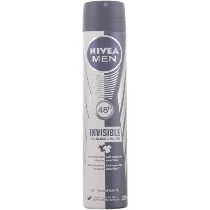 Men Black & White Invisible Deodorant Spray 200ml