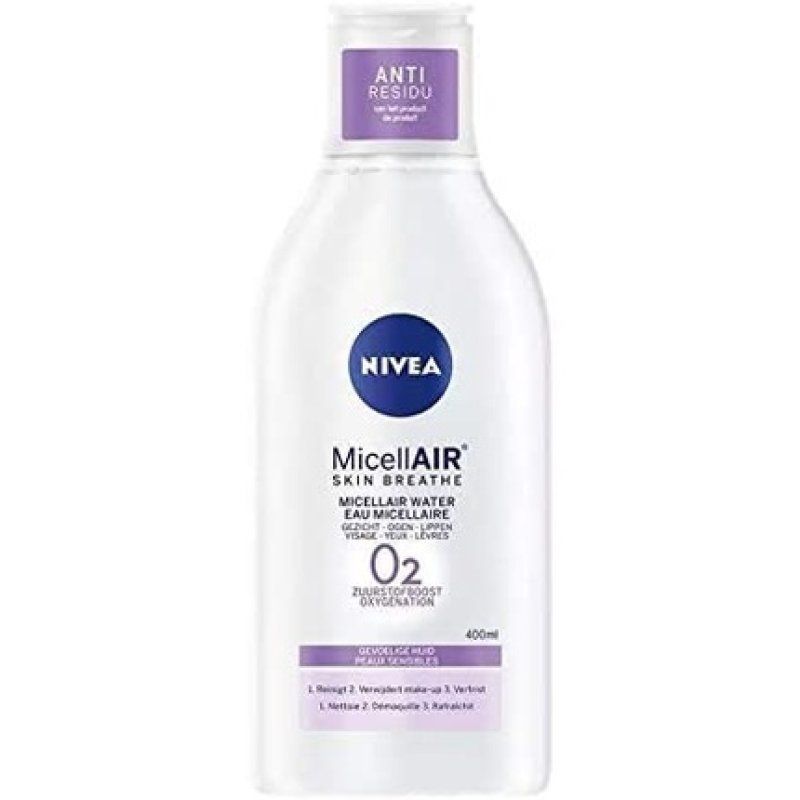 Nivea MicellAIR Skin Breathe Water O2 Face Cleansing for Sensitive Skin 400ml
