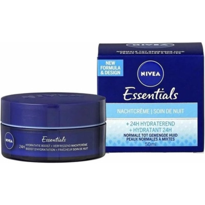 Nivea Essentials Moisturizing Normal To Combination Skin - 50 Ml - Night Cream
