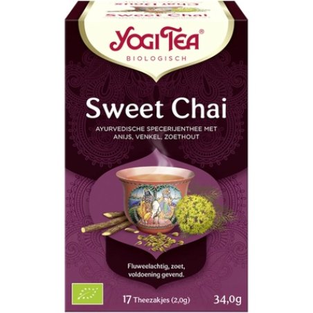 Yogi Tea Sweet Chai Organic Herbal Tea with Fennel, Anise, and Cinnamon