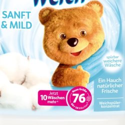 Kuschelweich Soft & Mild Fabric Softener Sensitive and Skin-Friendly for Noticeably Soft Laundry Without Dyes Large