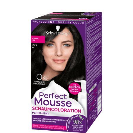 Schwarzkopf Perfect Mousse 200 couleur de cheveux Noir