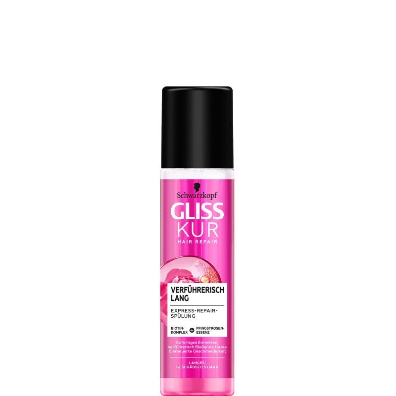 Schwarzkopf Gliss Kur Verführerisch Lang, Express- Repair Spülung 200 ml Femmes