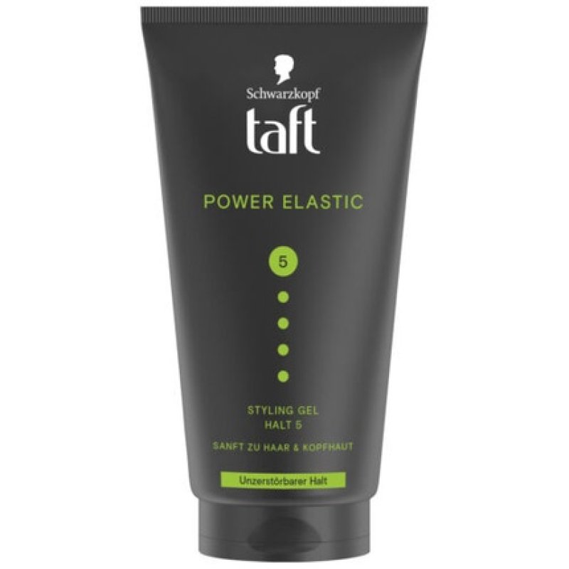 Taft Hair Gel Power Elastic Styling Gel Hold 5 for Firm Hold 150ml