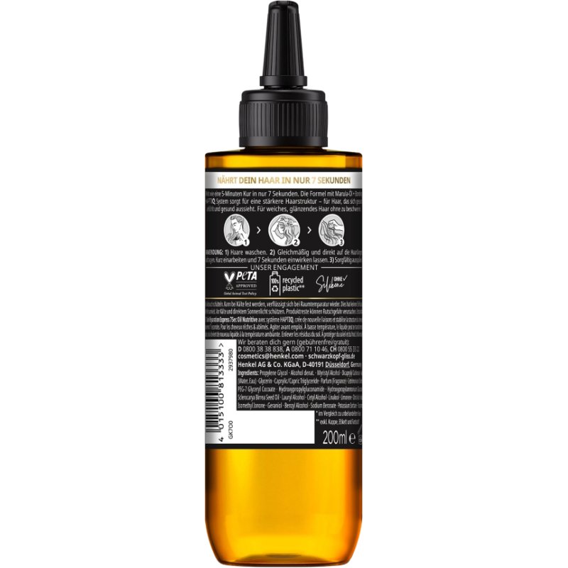 Schwarzkopf 4015100813333 hair oil & serum Hair serum 250 ml Women