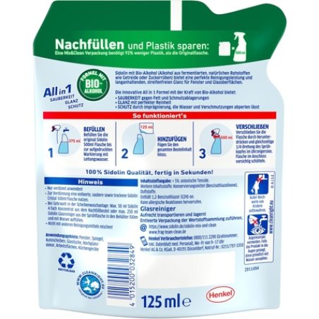 Sidolin Mix & Clean Concentrate for Refill Crystal 125ml