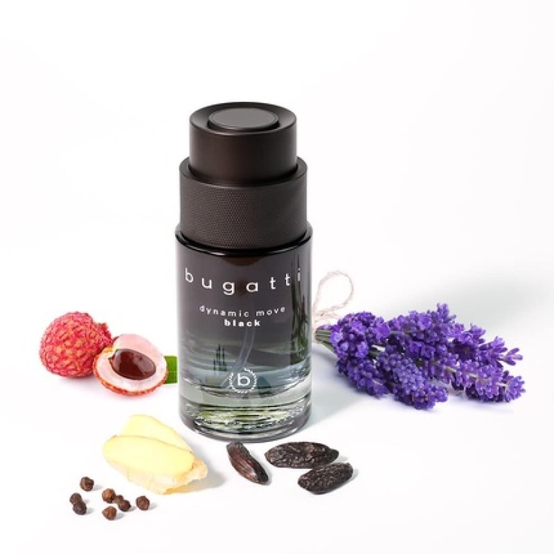Bugatti Dynamic Move Black Men's Perfume 100ml - Oriental Woody Eau de Toilette - Sensual and Strong Combination of