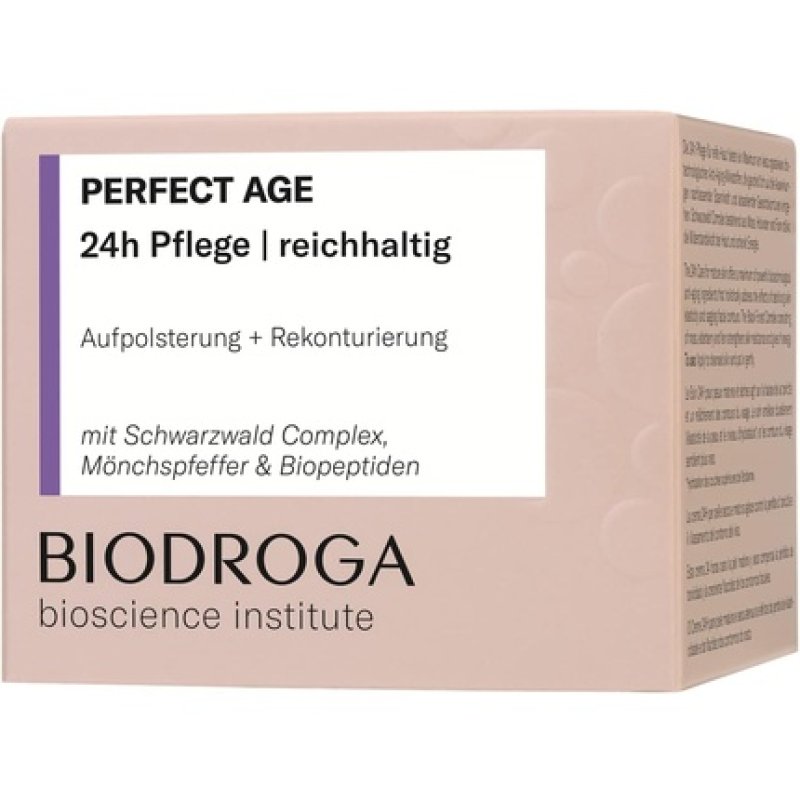 Biodroga Firming Anti-Ageing Skin Care 24 Hour Care Rich 50ml - Vegan Face Moisturising Cream Anti-Wrinkle Bioscience