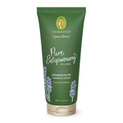 PRIMAVERA Pure Relaxation Cream Shower 200ml Lavender Vanilla Scented Natural Cosmetics