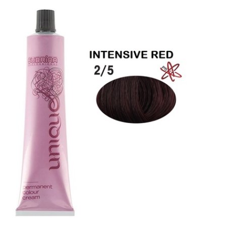 Subrina Professional Unique Permanent Hair Dye 25 Red Black - 100 Ml