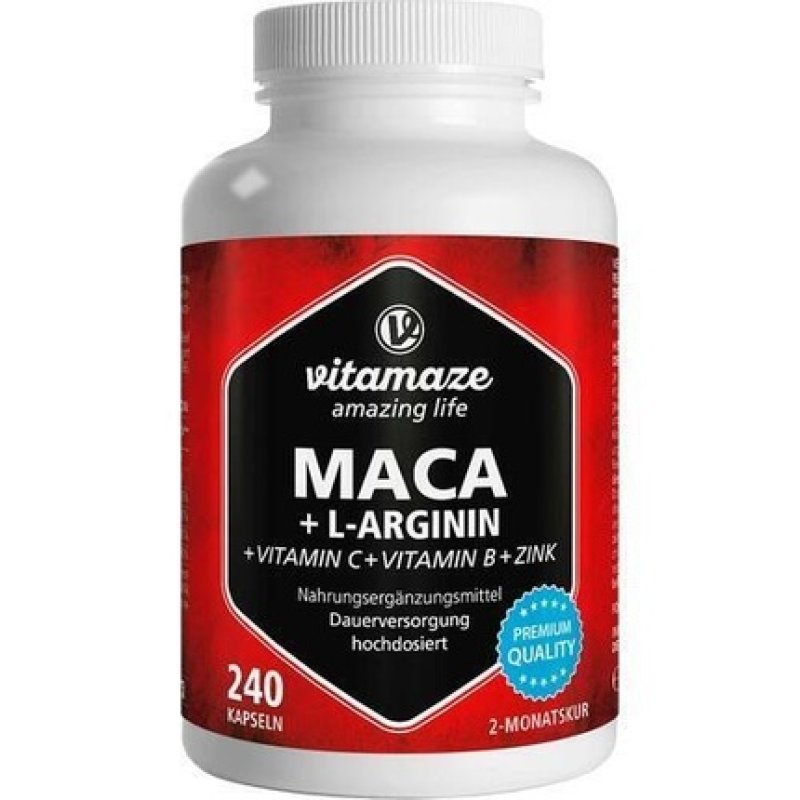 Maca 4:1 High Dose L-Arginine Capsules 240 Pieces