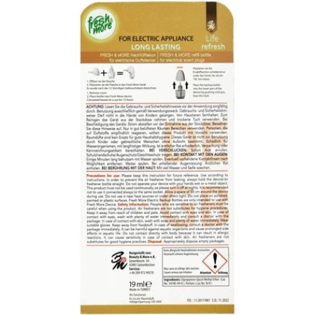 Fresh & More Coconut Almond & Cherry Refill Bottles for Electric Fragrance Plug 19ml