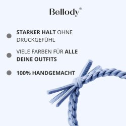 Bellody Original Hair Ties Stylish Braided Hair Tie with Strong Hold Seychelles Blue Women's Hair Accessories in Light