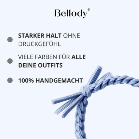 Bellody Original Hair Ties Stylish Braided Hair Tie with Strong Hold Seychelles Blue Women's Hair Accessories in Light