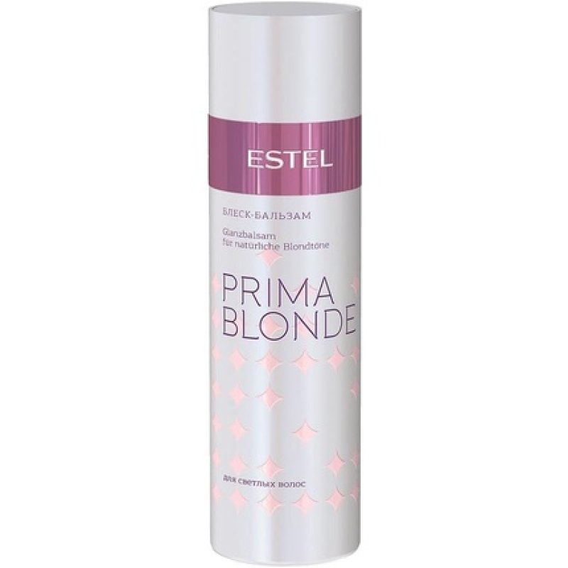 Estel Prima Blonde Shine Balm for Light Hair 200ml Restores and Strengthens Hair Structure