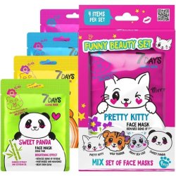 7Days Face Masks Skincare Gift Set - Sheet Masks Moisturising, Nourishing, Brightening, Hydrating, Refreshing - Animal